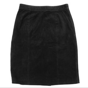 Vintage Black Suede Skirt